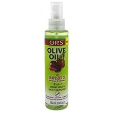Ors Olive Oil With Grapeseed Oil 2-N-1 Shine Mist &amp; Heat Defense 4.6oz (2 Pack)Organic Root Stimulator