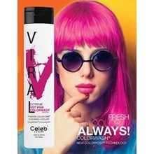 Celeb Luxury Viral Color Wash Shampoo, Extreme Hot Pink 244mlCeleb Luxury