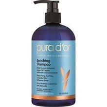  PURA D&#039;OR Enriching Aloe Vera &amp; Essential Oils Premium Organic Argan Oil Shampoo, 16 Fluid OuncePURA DOR