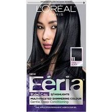 L&#039;Oreal Hair Color Feria Rebel Chick, 11 Cool Black (Pack of 2)L&#039;Oreal Feria