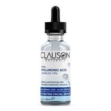 Clauson Naturals 100% Pure Hyaluronic Serum 2oz with Vitamin C, Aloe Vera, Retinol, Green Tea and ChamomileClauson Naturals