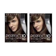  Clairol Perfect 10 By Nice &#039;N Easy Hair Color 006 Light Brown Chocolate Shake 1 Kit (Pack of 2)Clairol