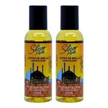 Silicon Mix Silicon Mix Moroccan &amp; Argan Gotas De Brillo Hair Polisher Oil 4oz &quot;Pack of 2&quot;Silicon Mix