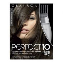  Clairol Perfect 10 By Nice &#039;N Easy Hair Color 005a Medium Ash Brown 1 Kit, 1.000-KitClairol