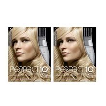  Clairol Perfect 10 By Nice &#039;N Easy Hair Color 010 Lightest Blonde 1 Kit (Pack of 2)Clairol