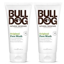 Bulldog Original Face Wash For Men (Pack of 2) With Tea Leaf Extract, Bergamot Peel, and Lemon Peel, Natural Ingredients, 5.9 fl oz.BULLDOG
