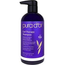 PURA D&#039;OR Curl Therapy Shampoo for Healthy Curls, Ultimate Definition &amp; Bounce, 16 Fl OzPURA DOR