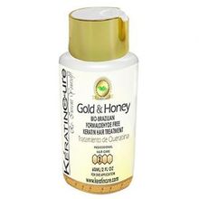 Keratin Cure Gold and Honey Bio 2 Ounces for Silky Soft Hair Formaldehyde Free Professional Complex with Argan Oil Nourishing Straightening Damaged Dry Frizzy Coarse Curly Wavy HairKeratin Cure