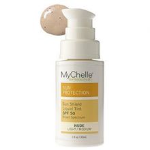 MyChelle Sun Shield Liquid Tint SPF 50 in Nude, Oil-Free Zinc-Oxide Tinted Sunscreen for All Skin Types, 1 fl ozMyChelle