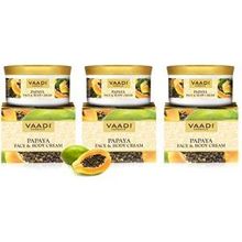 Papaya Face &amp; Body Moisturizer Cream 16 Oz (Pack of 3 X 150 Gm) - Herbal Cream - All Natural - Paraban Free - Sulfate Free - Vaadi HerbalsVaadi Herbals