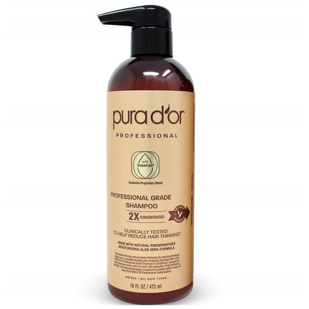 PURA D&#039;OR Professional Grade Shampoo 473ml, 2X ConcentratedPURA DOR