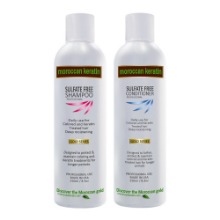 Moroccan Keratin Sulfate Free Shampoo &amp; Conditioner Set 250ml Infused with Moroccan Argan OilMoroccan Keratin