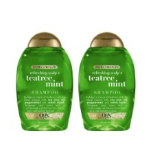 OGX Extra Strength Refreshing Scalp Teatree Mint Shampoo 13 Ounce (2 Pack) by OrganixOGX