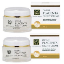 NATURES BEAUTY OVINE PLACENTA NIGHT CREAM 50g. (Pack of 2)Nature&#039;s Beauty