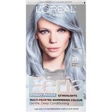  L&#039;Oreal Paris Hair Color Feria Pastels, P1 Sapphire Smoke (Smokey Blue)L&#039;Oreal Feria
